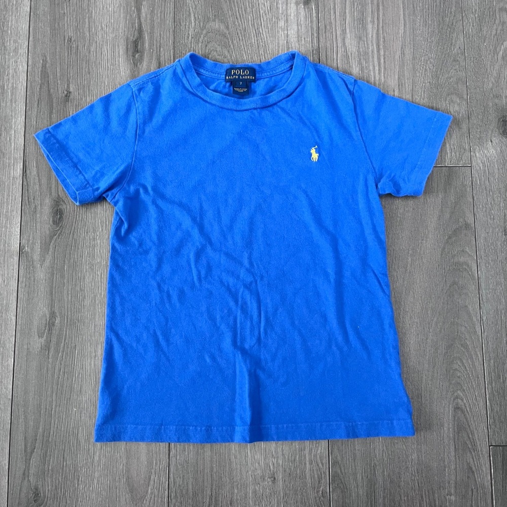 Polo Ralph Lauren Boys Royal Blue Short Sleeve Pony Logo T-Shirt Size 7